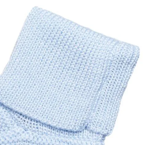 Chaussures de bébé en laine de mérinos bleu clair - frilo swissmade