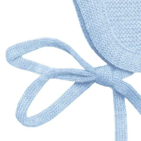 Bonnet en laine de mérinos avec oreilles bleu clair - frilo swissmade