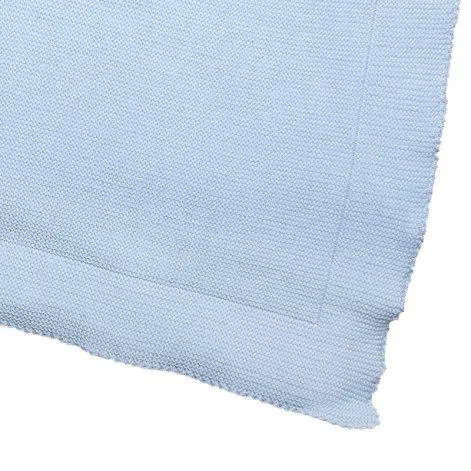 Couverture de bébé en laine de mérinos bleu clair - frilo swissmade