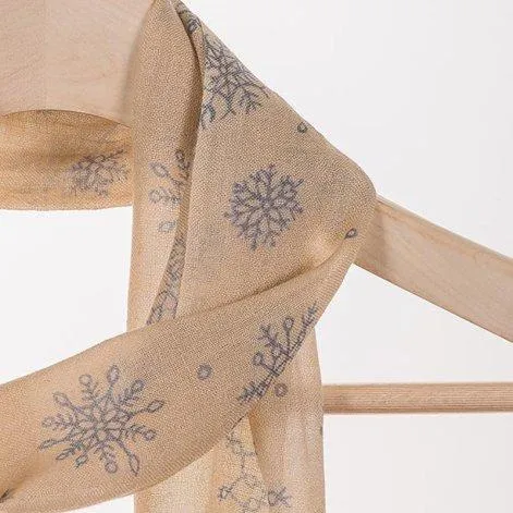 Écharpe en laine flocon de neige beige - TGIFW