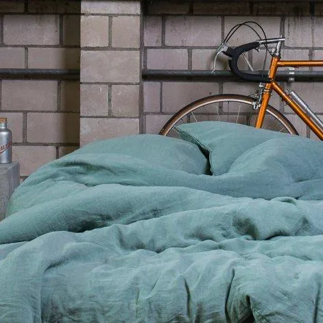 Linus uni, fichtengrün Kissenbezug 65x100 cm - lavie