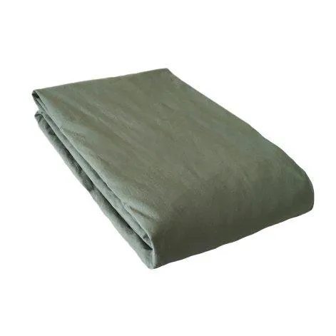 Lakan uni, fitted sheet 160x200+30 cm pine green - lavie