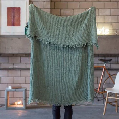 Marta, couverture 130x170 cm vert - lavie