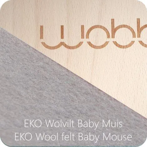 Wobble XL Transparent with Felt Mouse - Wobbel