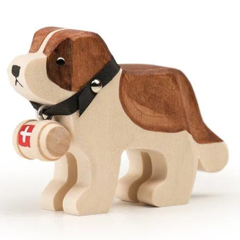 Dog Barry with barrel wooden animal Trauffer - Trauffer