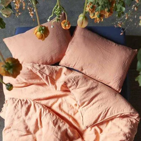 Linus uni, coral, pillow case 65x65 - lavie