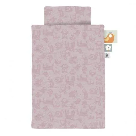 Jersey linge de lit, bébé, forest, blossom pink - Sebra