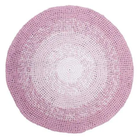 Crochet carpet, colour gradient, pink - Sebra