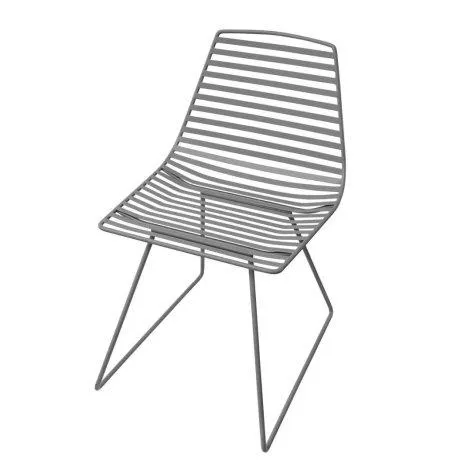 Me-Sit metal chair, L, dark grey - Sebra