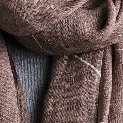 Linen scarf hope marron - TGIFW