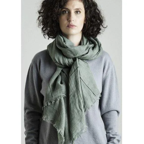 Linen scarf hope olive green - TGIFW