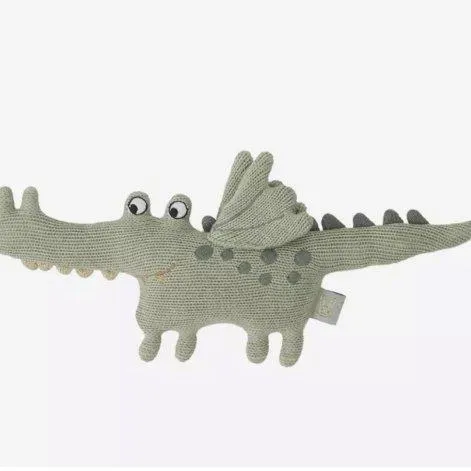 Kuscheltier Buddy Crocodile 10 x 27 cm Grün - OYOY