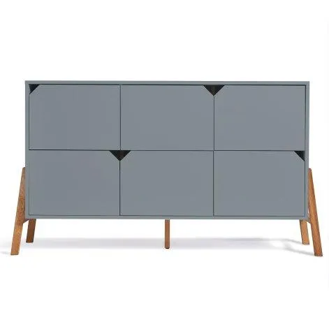 Cabinet with nappy changing unit LOTTA grey - Bisal