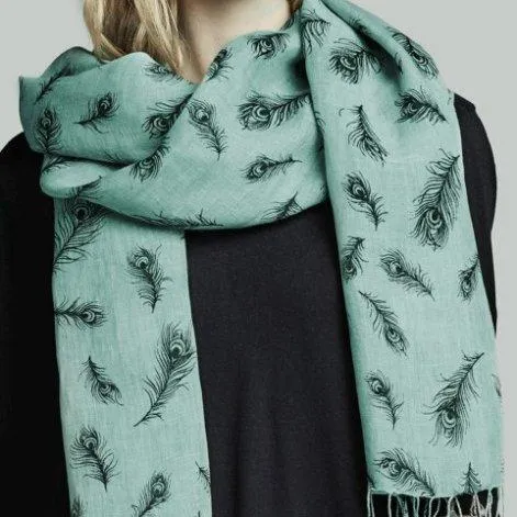 Linen Scarf Peacock Turquoise - TGIFW