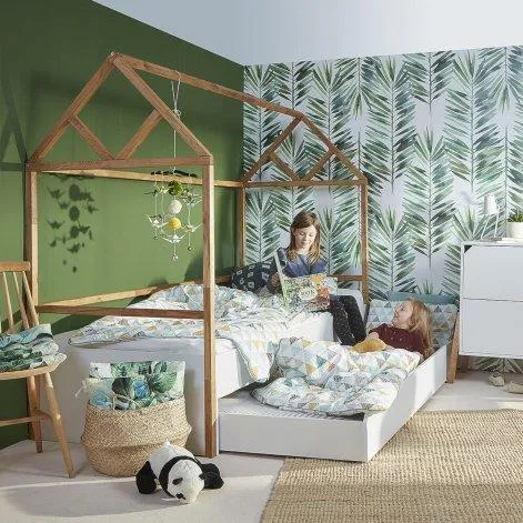 Children's bed with drawer LOTTA white, 90x200cm - Bisal