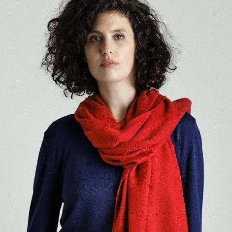 Écharpe en laine rouge unie - TGIFW