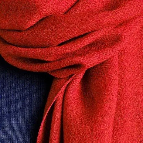 Écharpe en laine rouge unie - TGIFW