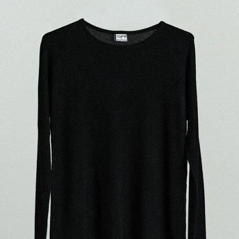 Cashmere knit dress black - TGIFW