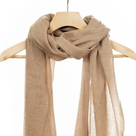 Cashmere wool scarf cream - TGIFW