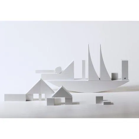 Jeu de construction Bauhaus blanc - Naef