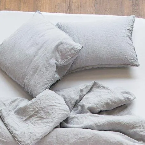 Linus uni, light grey pillow case 40x60 cm - lavie