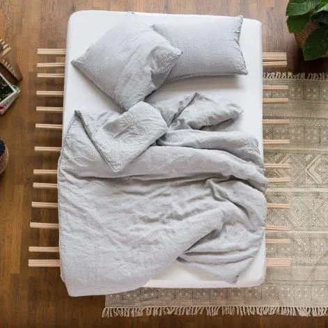 Linus uni, light grey pillow case 40x60 cm - lavie