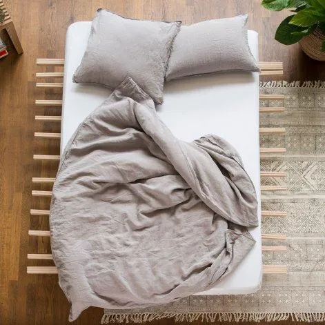 Linus uni, taupe pillow case 40x60 cm - lavie