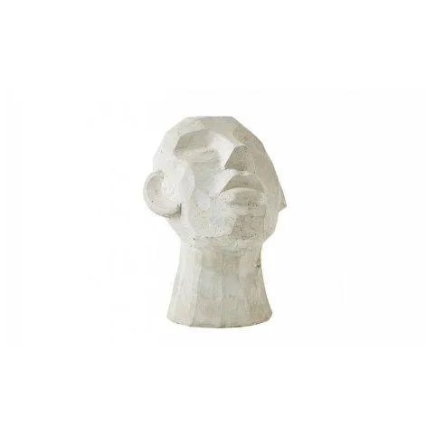 Skulptur Kopf, Höhe: 23 cm, Weiss - Villa Collection