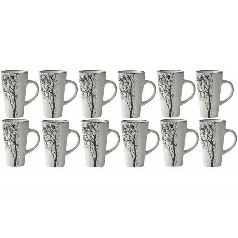 Kaffeetassen Set, 12 Stück, Grau - Villa Collection