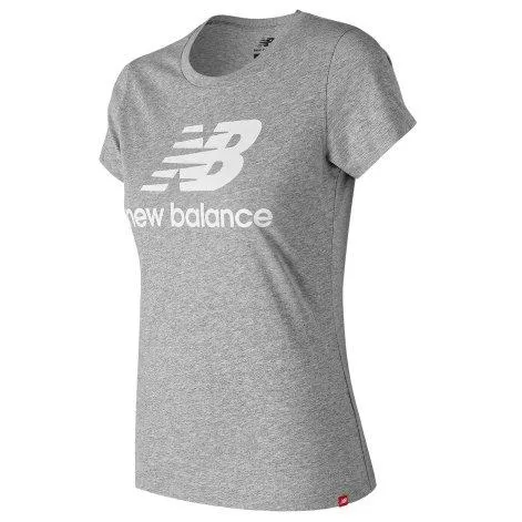 W Essentials Stacked Logo Tee athletic grey - New Balance
