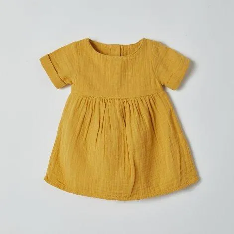 Summer Dress Muslin Mustard - OrganicEra
