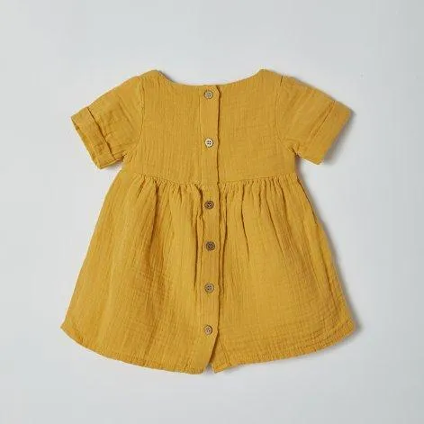 Summer Dress Muslin Mustard - OrganicEra