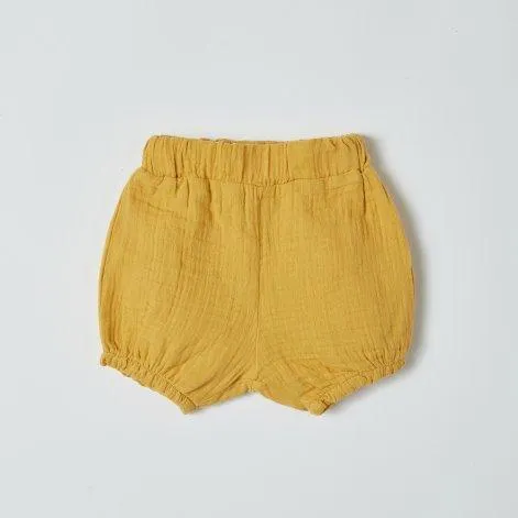 Baby Bloomer Shorts Muslin Mustard - OrganicEra
