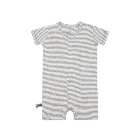 Baby Jumpsuit Grey Melange striped - OrganicEra
