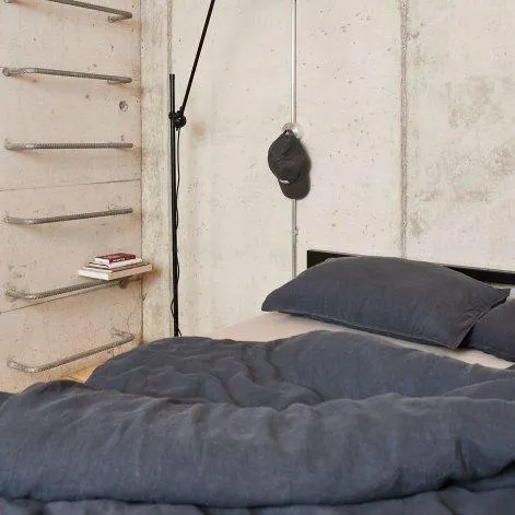Linus uni, anthracite pillow case 50x70 cm - lavie
