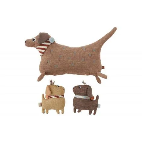 OYOY Cuddle Cushion Hunsi Dog with Puppies 36 cm x 35 cm - OYOY