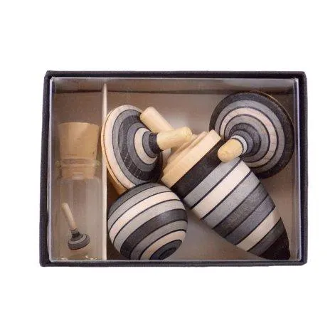 Spinning top set graphite in box - Mader