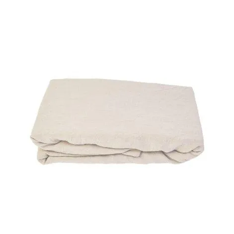 Linus uni, natural fitted sheet 90x200+35 cm - lavie