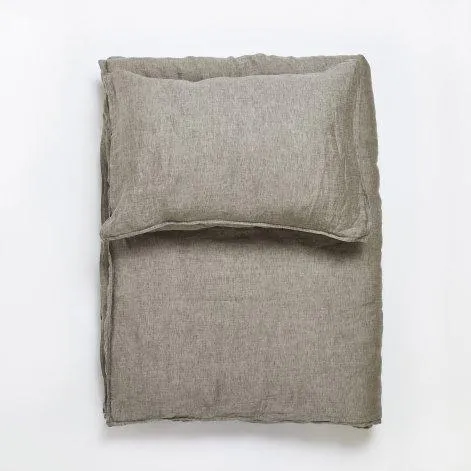 Linus chambray, khaki Pillow case 65x65 cm - lavie