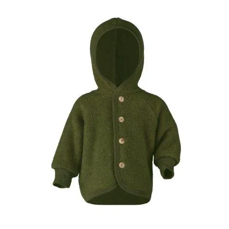 Hooded Jacket Merino Wool Reed Melange - Engel Natur