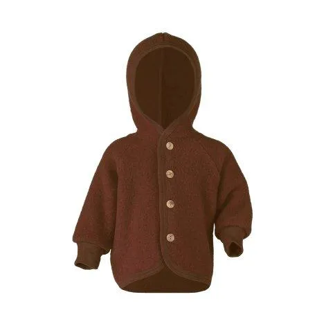Hooded Jacket Merino Wool Cinnamon Melange - Engel Natur