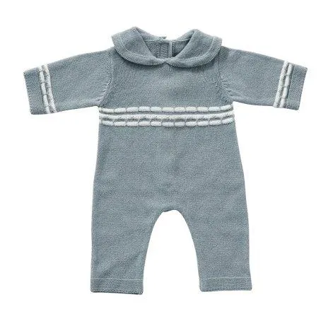 Doll romper - knitted (30-35 cm) blue - by ASTRUP