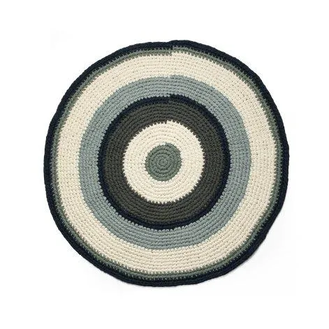 Crocheted rug, hazy blue - Sebra