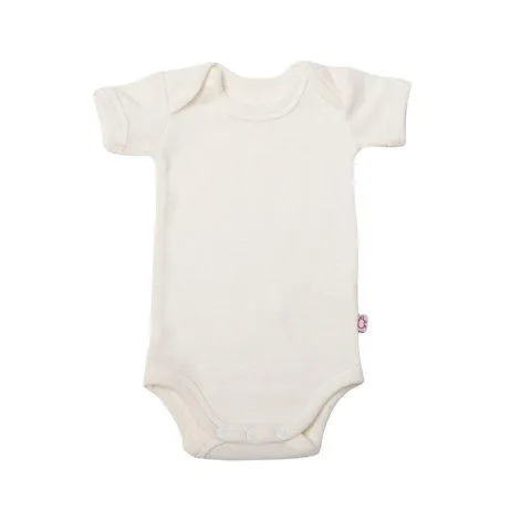 Baby Romper MAYENTZET Short Sleeve Pearl White - Woolami