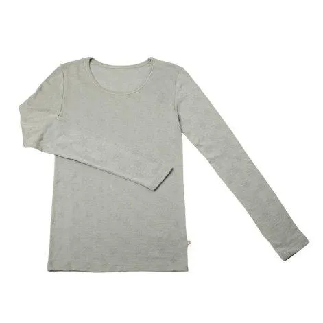 Women Long Sleeved Shirt TORTIN Platinum Grey - Woolami