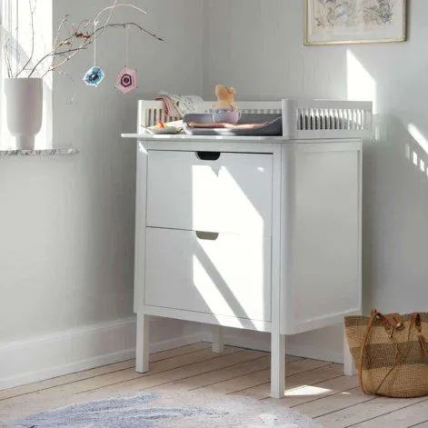 Sebra changing unit with drawers, classic white - Sebra