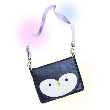 Bag Polly (Penguin) with purple strap - Amorina