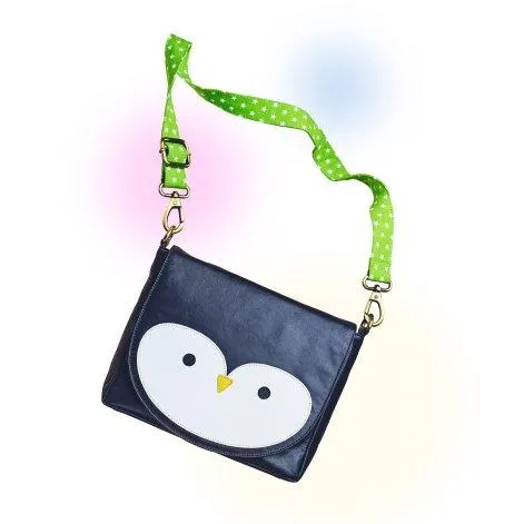 Bag Polly (Penguin) with green strap - Amorina