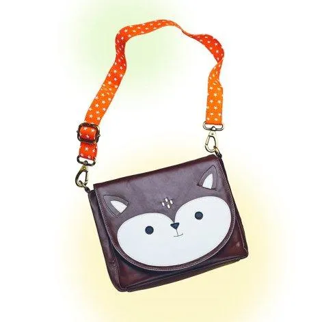 Bag Relly (fawn) with orange strap - Amorina
