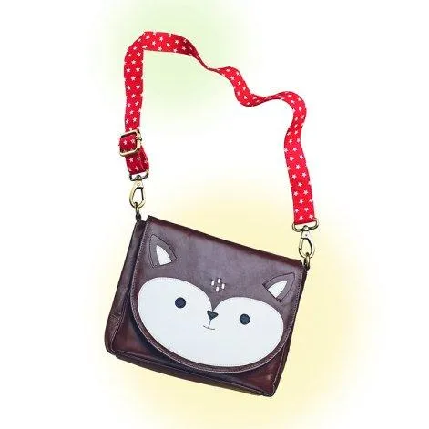 Bag Relly (fawn) with red strap - Amorina